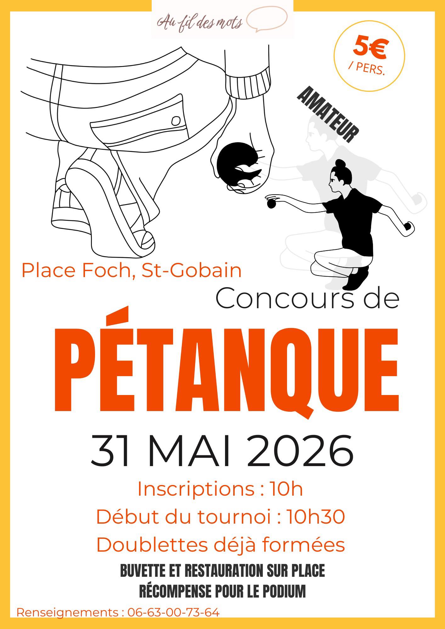 31.05.2026 - Concours de pétanque