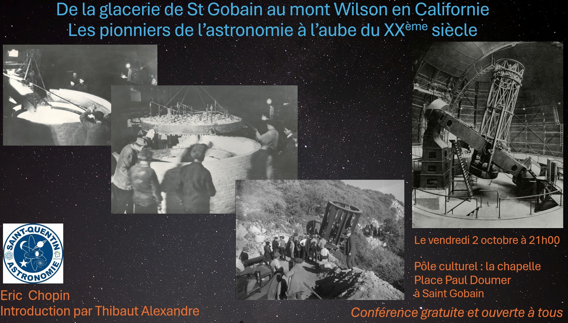 affiche conf astro XXeme siècle St Gobain